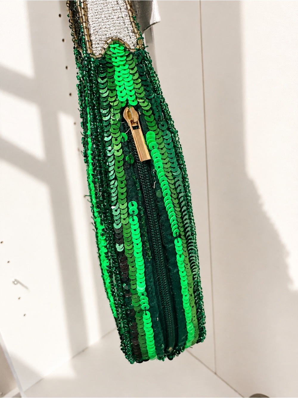 Champagne Bottle Beaded Wristlet/Clutch – Handcrafted in India ✨🍾 - Picture 4 of 5